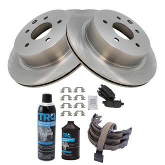 TRQ® - Rear Disc Brake Kit with Semi-Metallic Pads