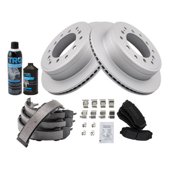 TRQ® - Rear Disc Brake Kit with Semi-Metallic Pads