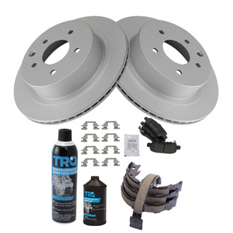 TRQ® - Rear Disc Brake Kit with Semi-Metallic Pads
