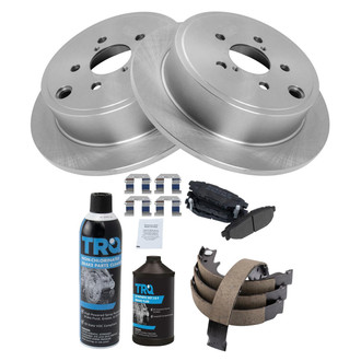 TRQ® - Rear Disc Brake Kit with Semi-Metallic Pads
