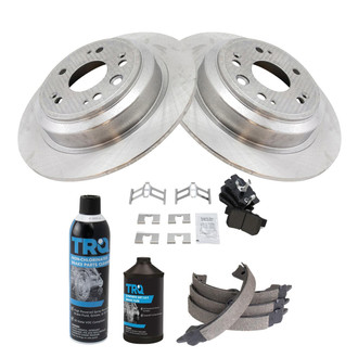TRQ® - Rear Disc Brake Kit with Semi-Metallic Pads