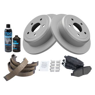 TRQ® - Rear Disc Brake Kit with Semi-Metallic Pads