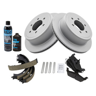 TRQ® - Rear Disc Brake Kit with Semi-Metallic Pads