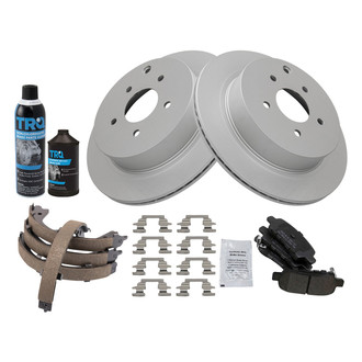 TRQ® - Rear Disc Brake Kit with Semi-Metallic Pads