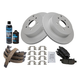 TRQ® - Rear Disc Brake Kit with Semi-Metallic Pads