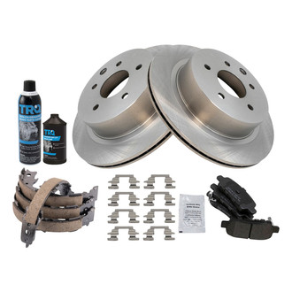 TRQ® - Rear Disc Brake Kit with Semi-Metallic Pads