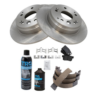TRQ® - Rear Disc Brake Kit with Semi-Metallic Pads