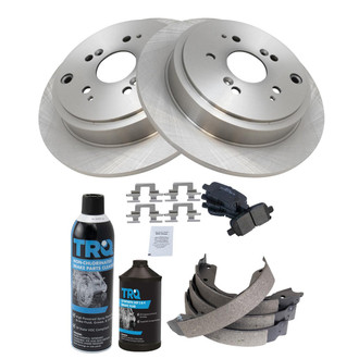 TRQ® - Rear Disc Brake Kit with Semi-Metallic Pads
