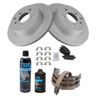 TRQ® - Rear Disc Brake Kit with Semi-Metallic Pads