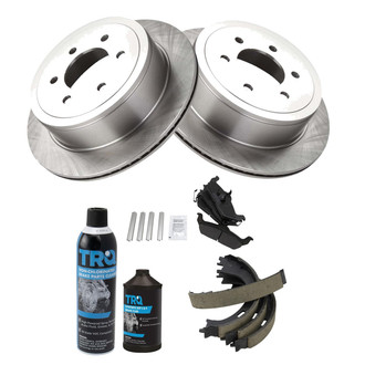 TRQ® - Rear Disc Brake Kit with Semi-Metallic Pads