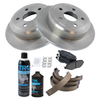 TRQ® - Rear Disc Brake Kit with Semi-Metallic Pads