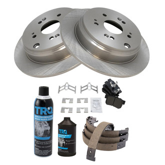 TRQ® - Rear Disc Brake Kit with Semi-Metallic Pads