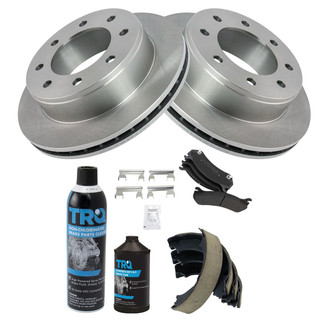 TRQ® - Rear Disc Brake Kit with Semi-Metallic Pads