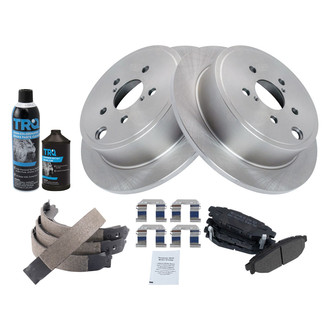 TRQ® - Rear Disc Brake Kit with Semi-Metallic Pads