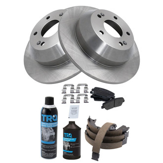 TRQ® - Rear Disc Brake Kit with Semi-Metallic Pads