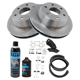 TRQ® - Rear Disc Brake Kit with Semi-Metallic Pads