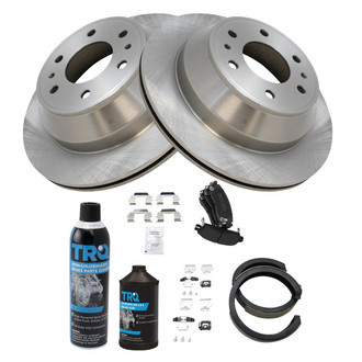 TRQ® - Rear Disc Brake Kit with Semi-Metallic Pads