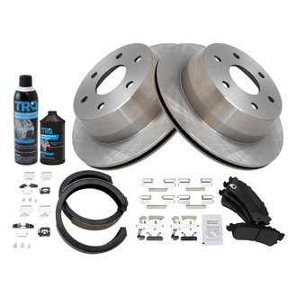TRQ® - Rear Disc Brake Kit with Semi-Metallic Pads