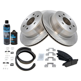 TRQ® - Rear Disc Brake Kit with Semi-Metallic Pads