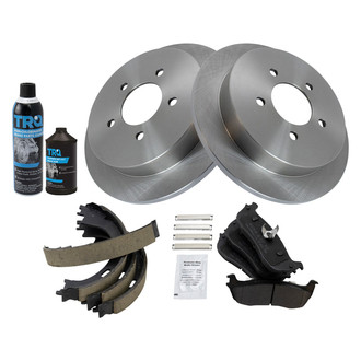 TRQ® - Rear Disc Brake Kit with Semi-Metallic Pads