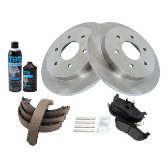 TRQ® - Rear Disc Brake Kit with Semi-Metallic Pads