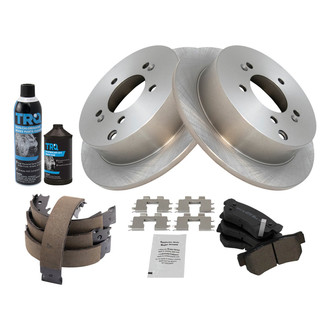 TRQ® - Rear Disc Brake Kit with Semi-Metallic Pads