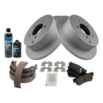 TRQ® - Rear Disc Brake Kit with Semi-Metallic Pads