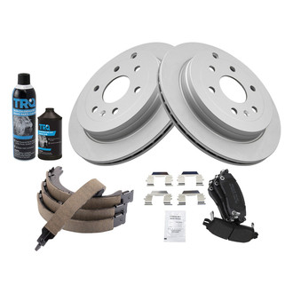TRQ® - Rear Disc Brake Kit with Semi-Metallic Pads