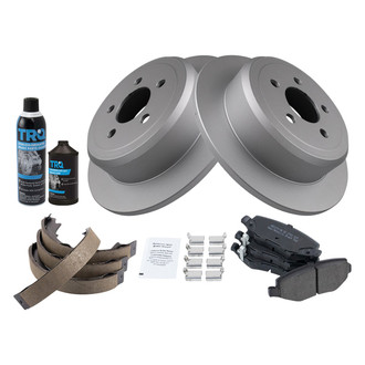 TRQ® - Rear Disc Brake Kit with Semi-Metallic Pads