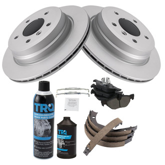 TRQ® - Rear Disc Brake Kit with Semi-Metallic Pads