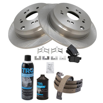 TRQ® - Rear Disc Brake Kit with Semi-Metallic Pads