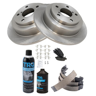TRQ® - Rear Disc Brake Kit with Semi-Metallic Pads