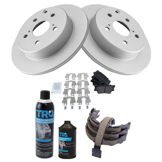 TRQ® - Rear Disc Brake Kit with Semi-Metallic Pads