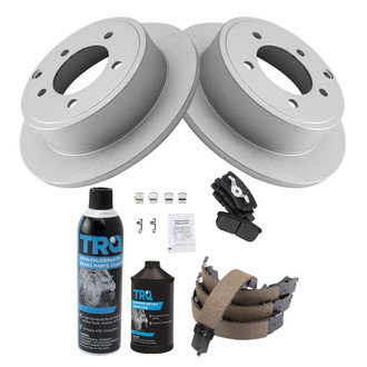 TRQ® - Rear Disc Brake Kit with Semi-Metallic Pads
