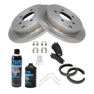 TRQ® - Rear Disc Brake Kit with Semi-Metallic Pads