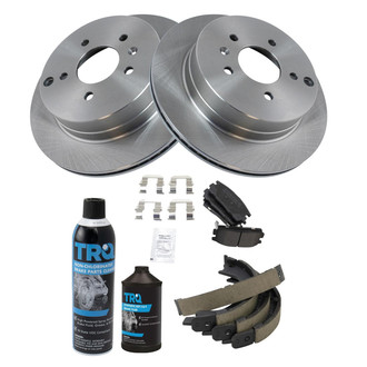 TRQ® - Rear Disc Brake Kit with Semi-Metallic Pads