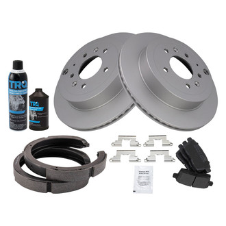 TRQ® - Rear Disc Brake Kit with Semi-Metallic Pads