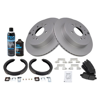 TRQ® - Rear Disc Brake Kit with Semi-Metallic Pads