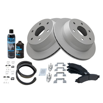 TRQ® - Rear Disc Brake Kit with Semi-Metallic Pads