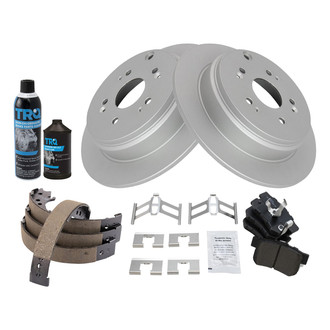 TRQ® - Rear Disc Brake Kit with Semi-Metallic Pads