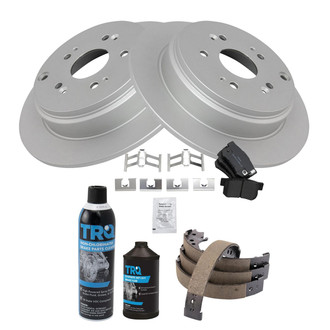 TRQ® - Rear Disc Brake Kit with Semi-Metallic Pads