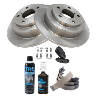 TRQ® - Rear Disc Brake Kit with Semi-Metallic Pads