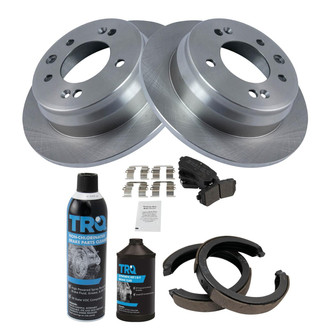 TRQ® - Rear Disc Brake Kit with Semi-Metallic Pads