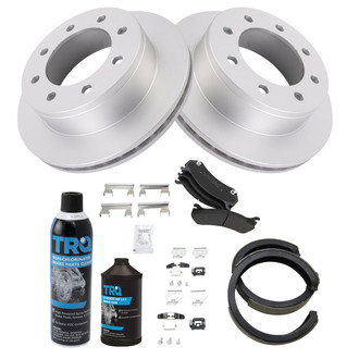 TRQ® - Rear Disc Brake Kit with Semi-Metallic Pads