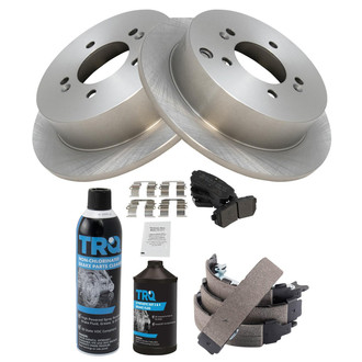 TRQ® - Rear Disc Brake Kit with Semi-Metallic Pads