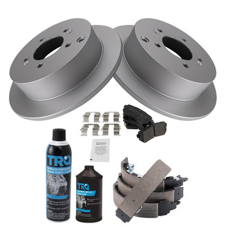 TRQ® - Rear Disc Brake Kit with Semi-Metallic Pads