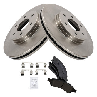 TRQ® - Front Disc Brake Kit with Semi-Metallic Pads