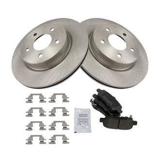 TRQ® - Rear Disc Brake Kit with Semi-Metallic Pads