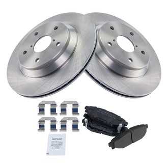 TRQ® - Rear Disc Brake Kit with Semi-Metallic Pads