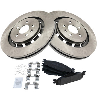 TRQ® - Front Disc Brake Kit with Semi-Metallic Pads